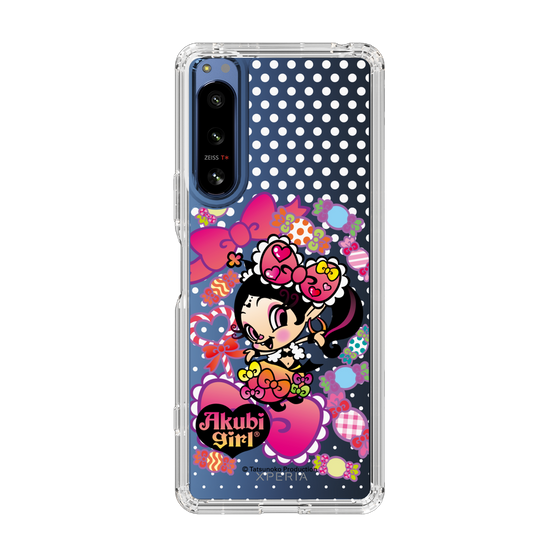 スリムプロテクションケース［ アクビガール - キャンディーリボン ］
