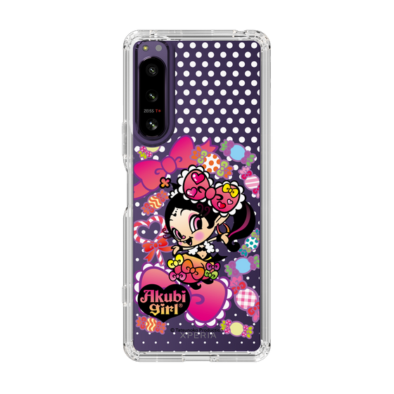 スリムプロテクションケース［ アクビガール - キャンディーリボン ］