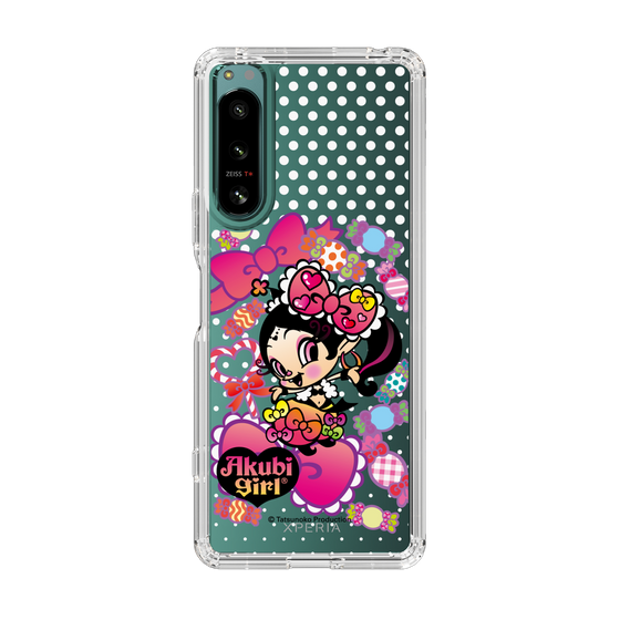 スリムプロテクションケース［ アクビガール - キャンディーリボン ］