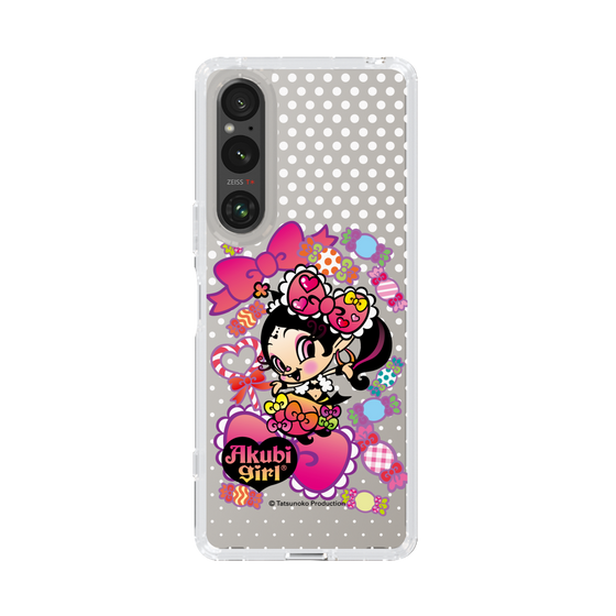 スリムプロテクションケース［ アクビガール - キャンディーリボン ］