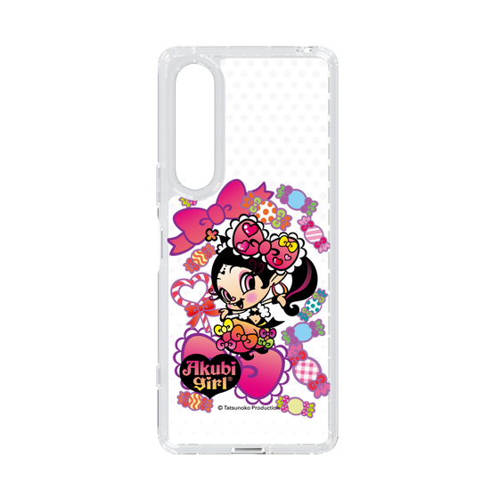 スリムプロテクションケース［ アクビガール - キャンディーリボン ］