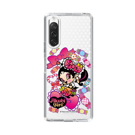 スリムプロテクションケース［ アクビガール - キャンディーリボン ］
