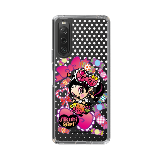 スリムプロテクションケース［ アクビガール - キャンディーリボン ］
