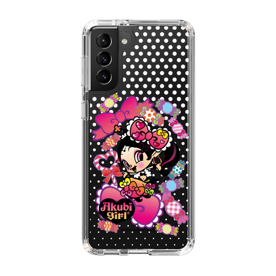 スリムプロテクションケース［ アクビガール - キャンディーリボン ］