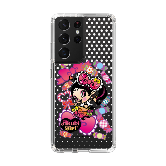 スリムプロテクションケース［ アクビガール - キャンディーリボン ］