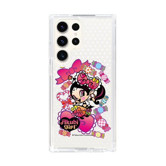 スリムプロテクションケース［ アクビガール - キャンディーリボン ］