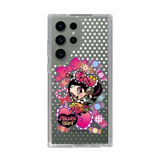 スリムプロテクションケース［ アクビガール - キャンディーリボン ］