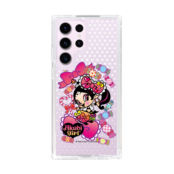 スリムプロテクションケース［ アクビガール - キャンディーリボン ］