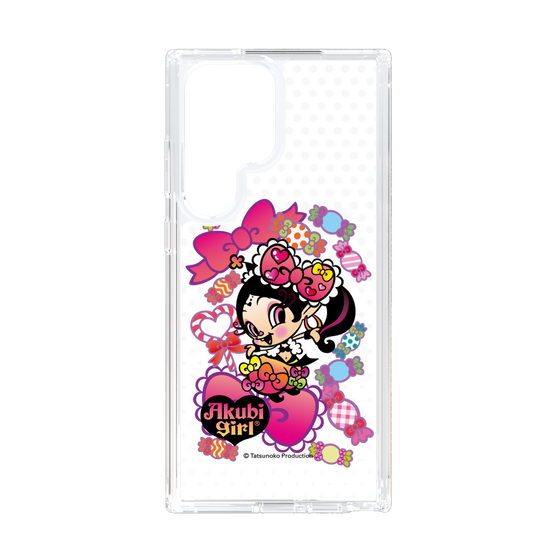 スリムプロテクションケース［ アクビガール - キャンディーリボン ］