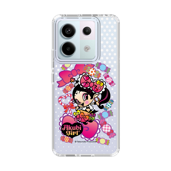スリムプロテクションケース［ アクビガール - キャンディーリボン ］