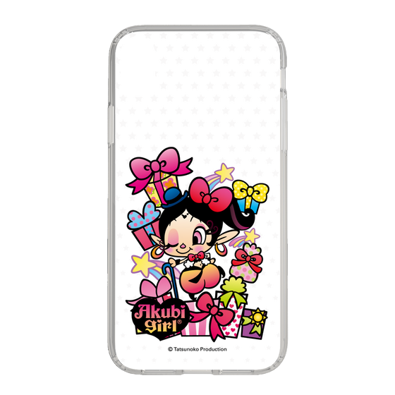 スリムプロテクションケース［ アクビガール - プレゼントリボン ］