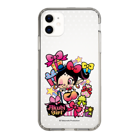 スリムプロテクションケース［ アクビガール - プレゼントリボン ］
