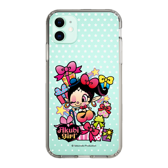 スリムプロテクションケース［ アクビガール - プレゼントリボン ］