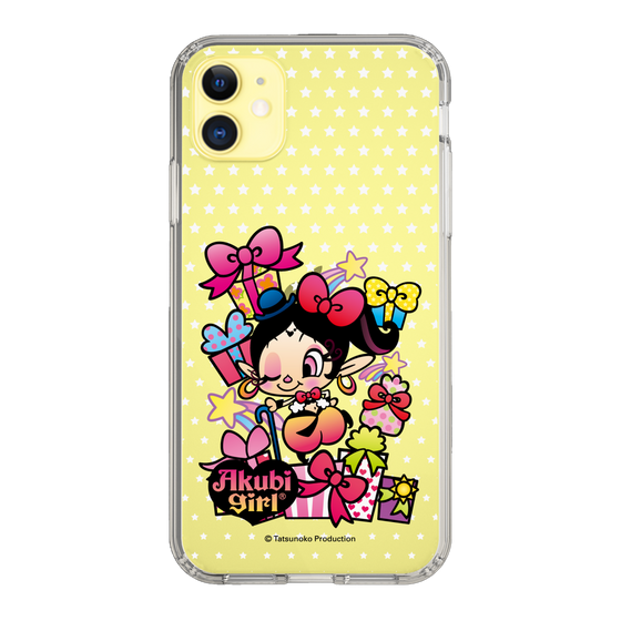 スリムプロテクションケース［ アクビガール - プレゼントリボン ］