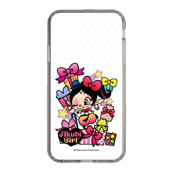スリムプロテクションケース［ アクビガール - プレゼントリボン ］
