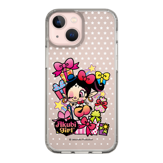 スリムプロテクションケース［ アクビガール - プレゼントリボン ］