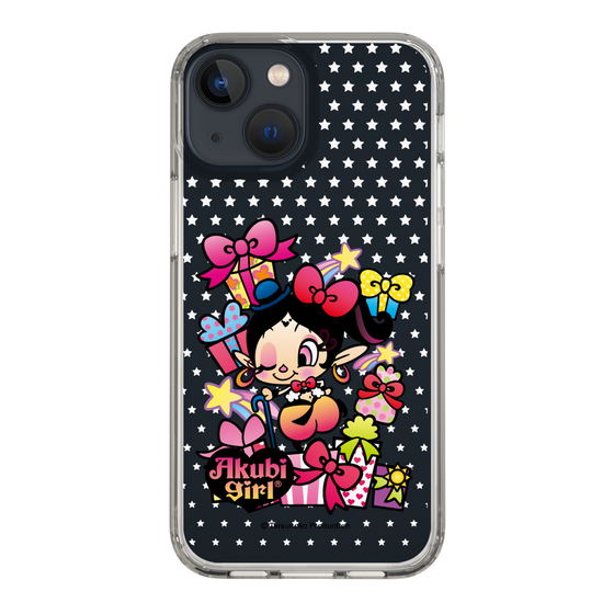 スリムプロテクションケース［ アクビガール - プレゼントリボン ］