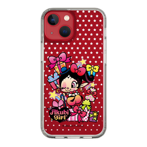 スリムプロテクションケース［ アクビガール - プレゼントリボン ］