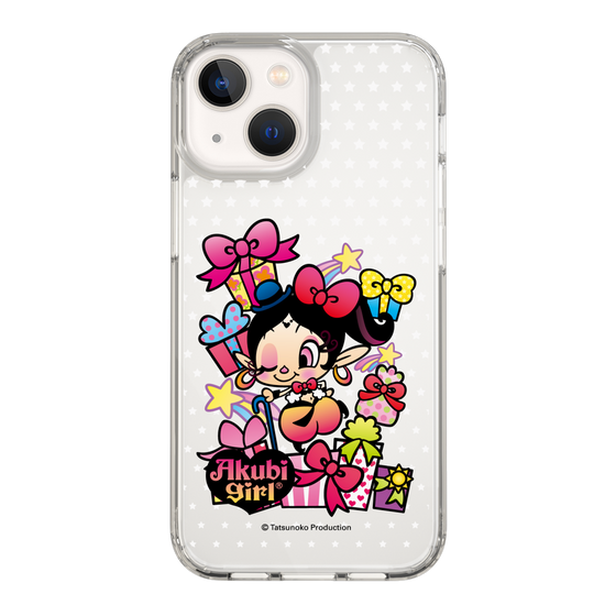 スリムプロテクションケース［ アクビガール - プレゼントリボン ］