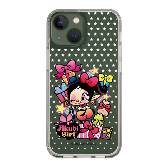 スリムプロテクションケース［ アクビガール - プレゼントリボン ］
