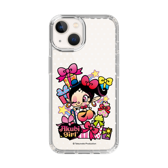 スリムプロテクションケース［ アクビガール - プレゼントリボン ］