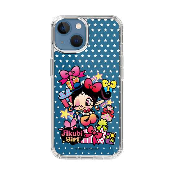 スリムプロテクションケース［ アクビガール - プレゼントリボン ］