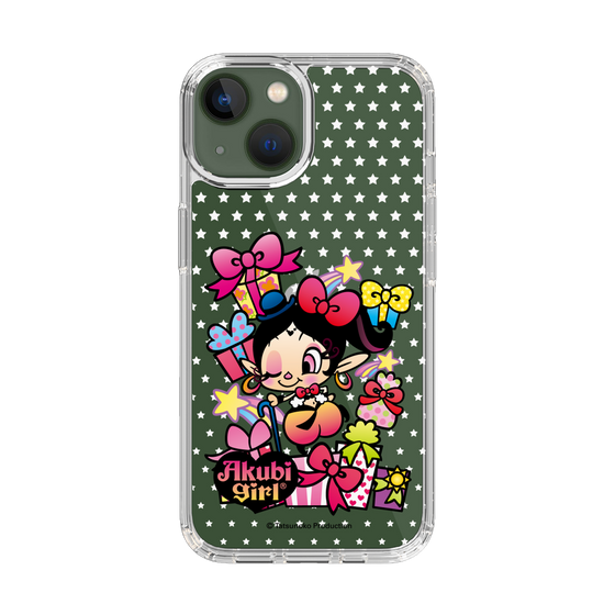 スリムプロテクションケース［ アクビガール - プレゼントリボン ］