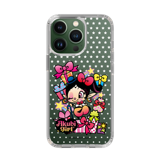 スリムプロテクションケース［ アクビガール - プレゼントリボン ］