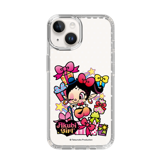スリムプロテクションケース［ アクビガール - プレゼントリボン ］