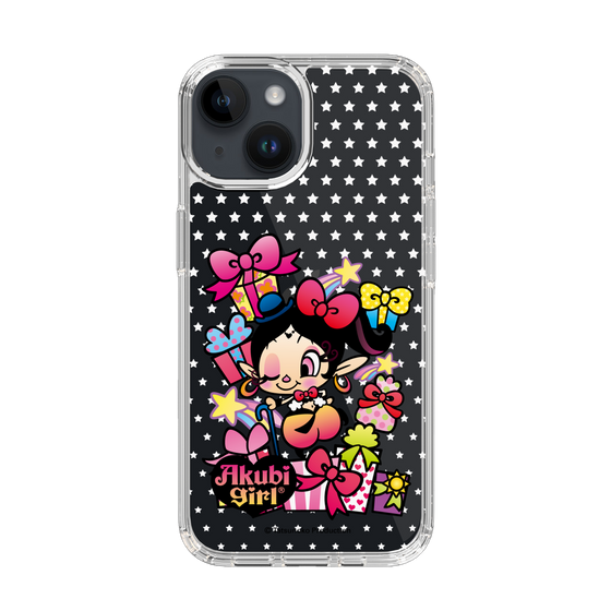 スリムプロテクションケース［ アクビガール - プレゼントリボン ］