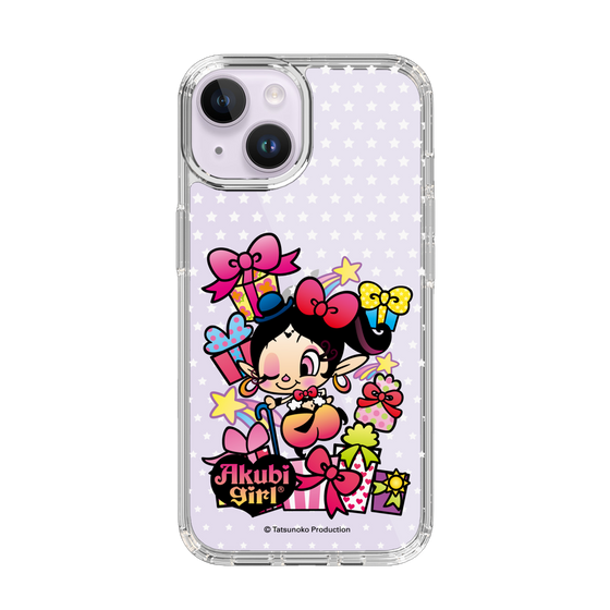 スリムプロテクションケース［ アクビガール - プレゼントリボン ］