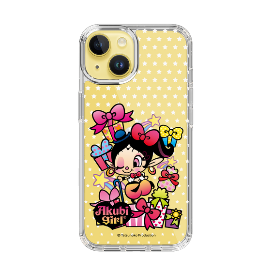 スリムプロテクションケース［ アクビガール - プレゼントリボン ］