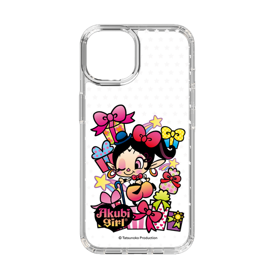 スリムプロテクションケース［ アクビガール - プレゼントリボン ］