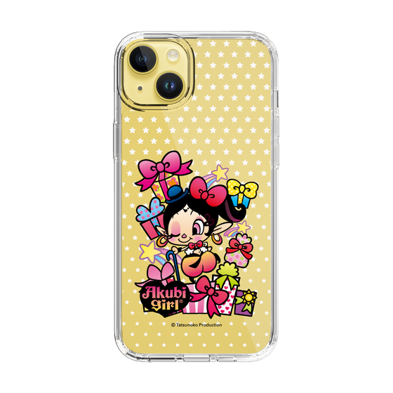 スリムプロテクションケース［ アクビガール - プレゼントリボン ］