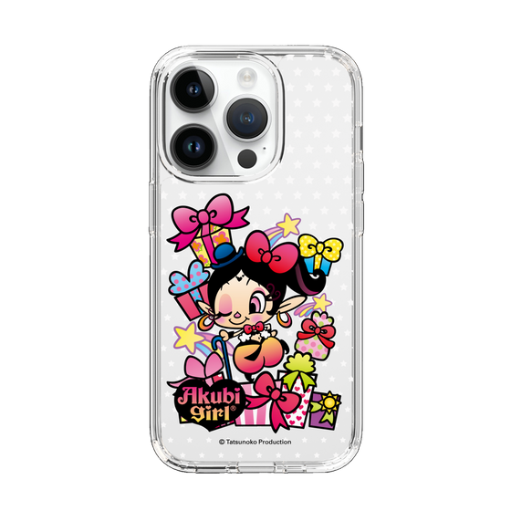 スリムプロテクションケース［ アクビガール - プレゼントリボン ］