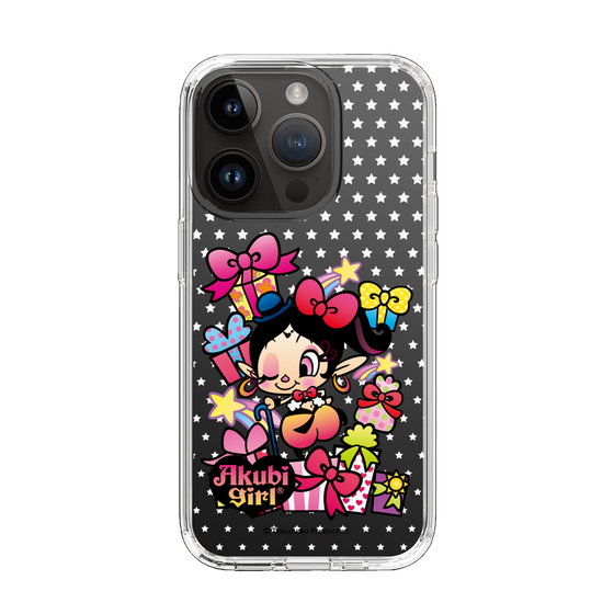 スリムプロテクションケース［ アクビガール - プレゼントリボン ］