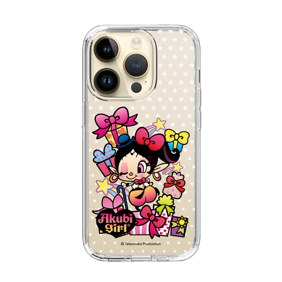 スリムプロテクションケース［ アクビガール - プレゼントリボン ］