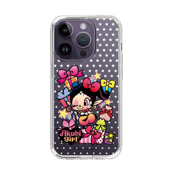 スリムプロテクションケース［ アクビガール - プレゼントリボン ］