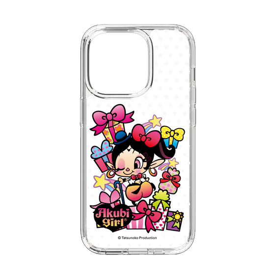 スリムプロテクションケース［ アクビガール - プレゼントリボン ］