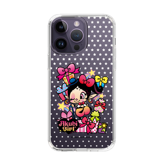 スリムプロテクションケース［ アクビガール - プレゼントリボン ］