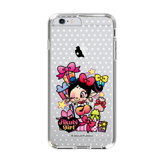 スリムプロテクションケース［ アクビガール - プレゼントリボン ］