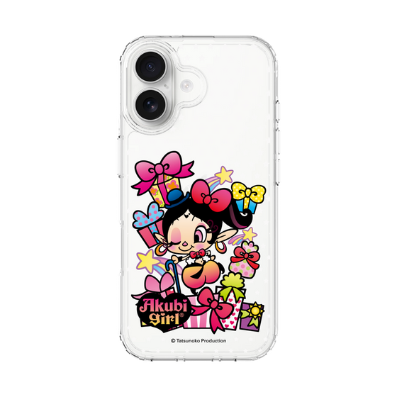 スリムプロテクションケース［ アクビガール - プレゼントリボン ］