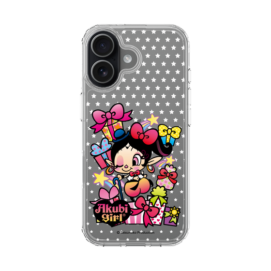 スリムプロテクションケース［ アクビガール - プレゼントリボン ］