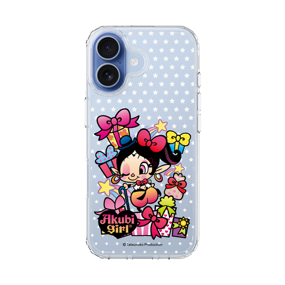 スリムプロテクションケース［ アクビガール - プレゼントリボン ］