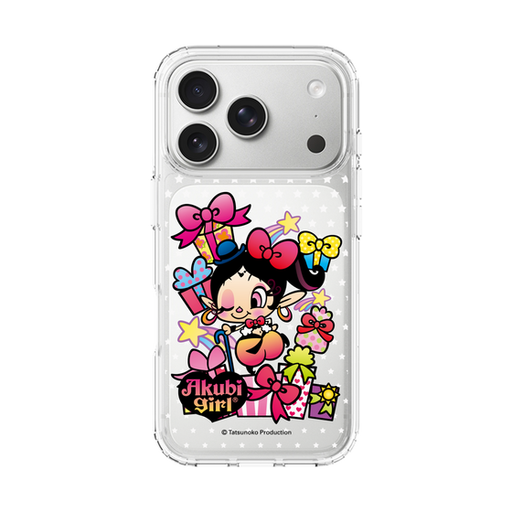 スリムプロテクションケース［ アクビガール - プレゼントリボン ］