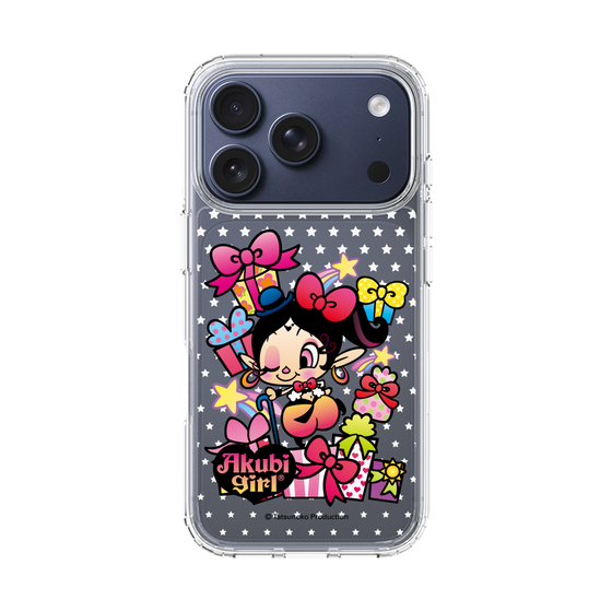 スリムプロテクションケース［ アクビガール - プレゼントリボン ］