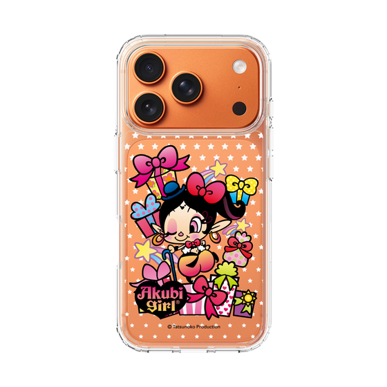 スリムプロテクションケース［ アクビガール - プレゼントリボン ］