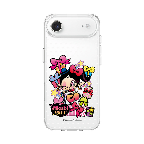 スリムプロテクションケース［ アクビガール - プレゼントリボン ］