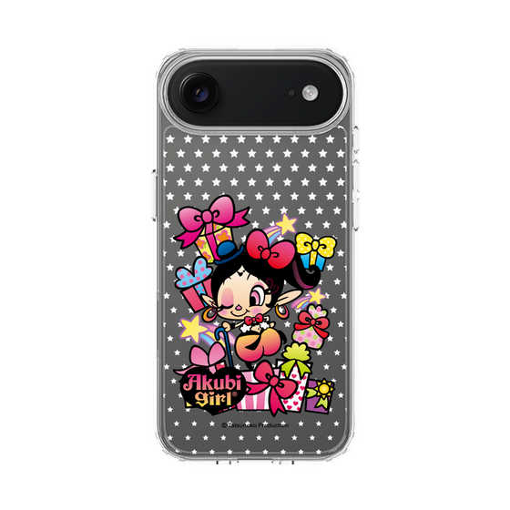 スリムプロテクションケース［ アクビガール - プレゼントリボン ］