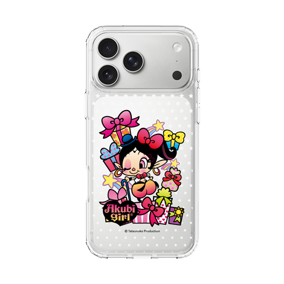スリムプロテクションケース［ アクビガール - プレゼントリボン ］